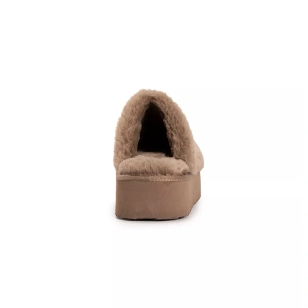 Muk Luks Emme Slip On Shoes, Faux Fur Platform Slide On Shoes Size: M (7-8) - Picture 3 of 11
